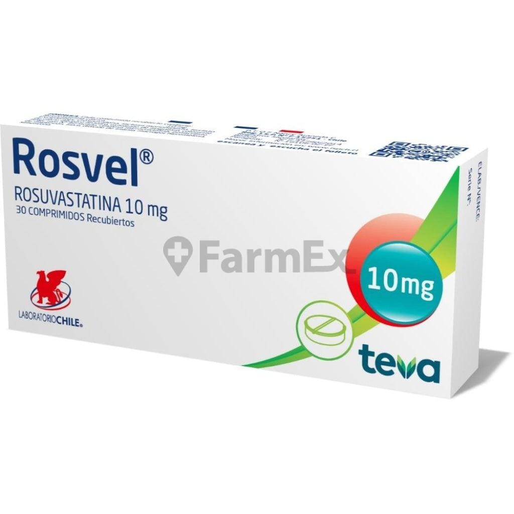 Rosvel 10 mg x 30 comprimidos Farmex-MiaHealth-Persistente